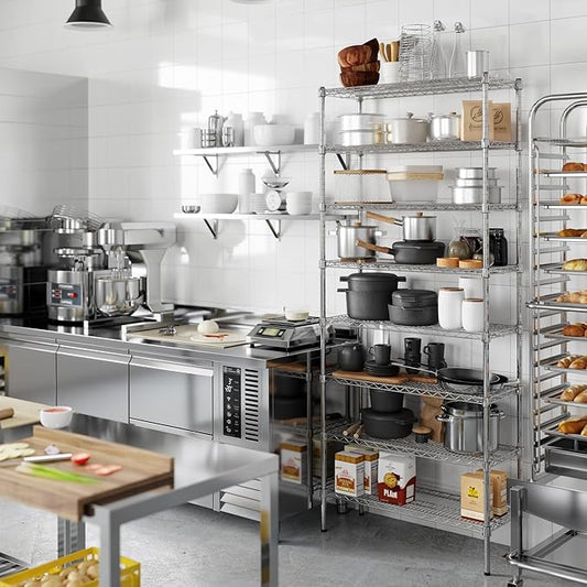 14" Deep x 36" Wide x 86" Height Wire Shelving Kit | 8-Tier |NSF Commercial Storage Rack Unit