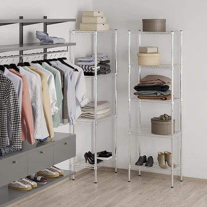 14" Deep x 24" Wide x 74" Height Wire Shelving Kit | 5-Tier | NSF Commercial Storage Rack Unit