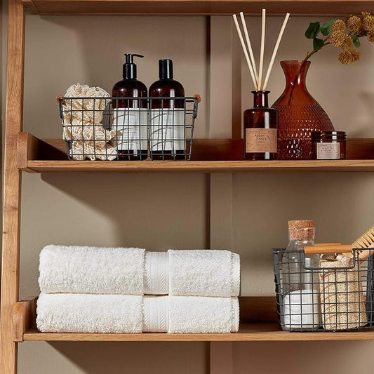 Christy Renaissance 4 Piece Cream Towel Set | 100% Egyptian Cotton | Luxury Bathroom Towels | Soft and Super Absorbent | 675 GSM | 2 Bath 2 Hand | Parchment