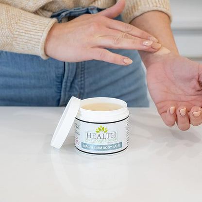 Magnesium Body Balm for Muscle Relief | All Natural Magnesium Oil Body Balm Infused with Arnica, Aloe Vera, Jojoba & Coconut Oil | For Headaches, Cramps, & Fast Muscle Relief | 4-Ounce