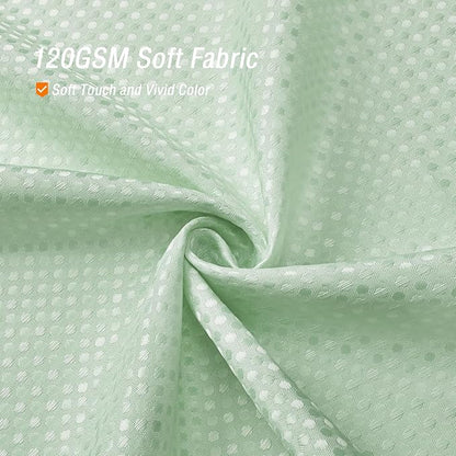 Gibelle Long Shower Curtain 72 x 78, Tall Waffle Weave Textured Fabric Shower Curtain for Bathroom, Water Repellent, Machine Washable, Mint Green