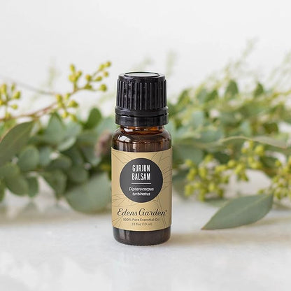Edens Garden Gurjun Balsam Essential Oil- 100% Pure Premium Grade, Undiluted, Natural, Therapeutic, Aromatherapy, The Best for Diffuser, Skin, Face, Kid Safe 10 ml (.33 fl oz)