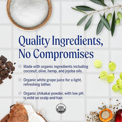 Dr. Bronner’s - Organic Sugar Soap (Baby Unscented, 64 Ounce) - Made with Organic Oils, Sugar and Shikakai Powder, 4-in-1 Use: Hands, Body, Face and Hair, Moisturizes and Nourishes, No Added Fragrance