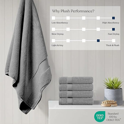 Delara 100% Organic Cotton Towels 650 GSM Plush Feather Touch Quick Dry Bath Sheet, Pack of 2 GOTS Certified, Oeko-Tex Green Certified, Organic Cotton Bath Sheet, 36"X70"