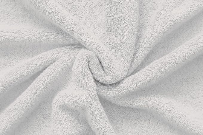 American Veteran Towel, 100% Cotton Turkish 6 Piece Towel Set, Luxury Towels Set of 6 for Bathroom Essentials, 2 Bath Towels 2 Hand Towels 2 Washcloths, Silver Grey