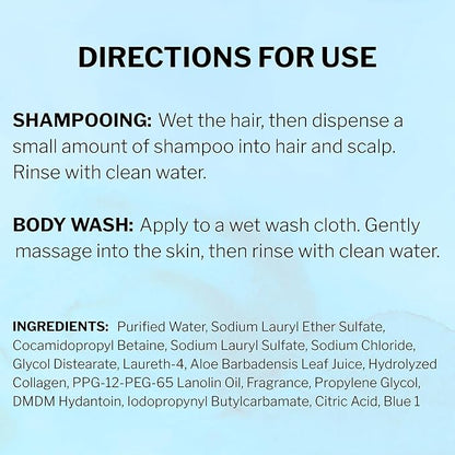 McKesson Body Wash and Shampoo - 1  Gallon Bulk Refill Full Body Wash with Aloe, Summer Rain Scent - Sensitive Skin & Hair 2‑in‑1