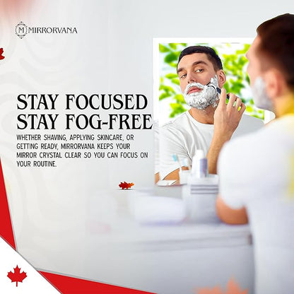 MIRRORVANA Anti Fog Spray for Shower Mirror (2 Bottles) - Maintains Fog Free Bathroom Shaving Mirrors for Men and Women - Long-Lasting Protection from Fogging for a Crystal Clear Reflection (7 ml)