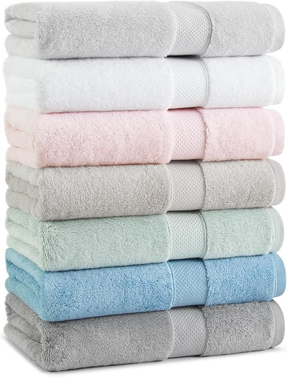 Aston & Arden Egyptian Wash Cloths - Pack of 6 - Oversized Ultra Soft Thick & Absorbent, 100% Ringspun Egyptian Cotton Bathroom Towel for Spa, Hotel, 600 GSM, 13 x 13 in, Pink