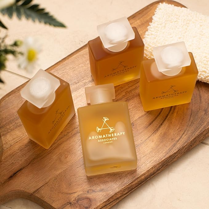 Aromatherapy Associates Deep Relax Bath and Shower Oil – Natural Hydrating Oil with 3 Essential Oils to Relax Mind, Body, and Promote Sleep (1.86 oz)