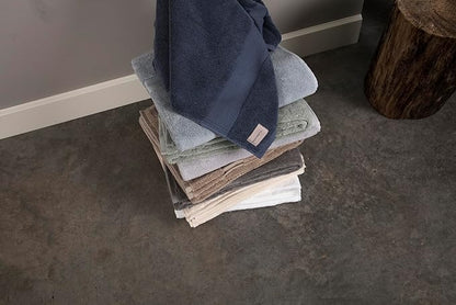 Maisonette Elegance 100% Organic Cotton Turkish Hand Towels - Soft, Absorbent Washcloths for Face - Ideal Quick Dry Large Towel Wash Cloth Set for Bathroom - (20" x 30", 4 Pack) - Dark Blue (Mineral)