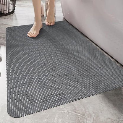 Large Anti Slip Shower Mat - Yonala 39.4" x 31.5" Non Slip Shower Mat for Inside Shower, Trimmable PVC Shower Floor Mat for Shower Stall, Bathroom, Tub, Quick Drying Matt
