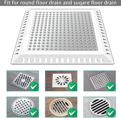 Hair Catcher/Drain Strainer/Shower Drain Cover for Bathroom Floor Drain, Stainless Steel and Silicone (Patented Product)