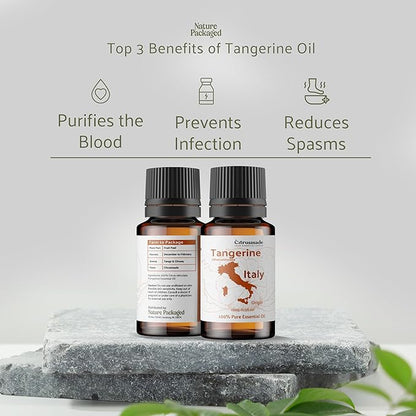 Tangerine Essential Oil - Direct from Citrusmade in Sicily, Italy - Essential Oils for Diffusers & Aromatherapy | 100% Pure Therapeutic Grade (15ml)