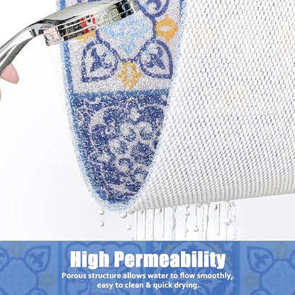 Bathtub Mat Shower Mat Non-Slip 16x 39 Inch, Soft Comfort Bath Mat with Drainage Holes, PVC Loofah Massage Bathmat for Shower, Tub, Bathroom, Wet Areas, Quick Drying