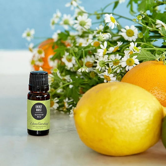 Edens Garden Energy Boost Essential Oil Blend- 100% Pure Premium Grade, Undiluted, Natural, Therapeutic, Aromatherapy, The Best for Diffusing, Kid Safe, Humidifiers, Skin 10 ml (.33 fl oz)