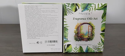 PHATOIL Coconut 20 Pcs Fragrance Oil Set, Premium Fragrance Oil, for Humidifier, DIY Candle & Soap Making Scent, Aromatherapy Diffuser Oils Set (5ML)