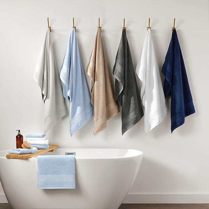 Arkwright Bath Towels Set of 4 - Super Soft 100% Cotton, 600 GSM Quick Dry & Absorbent, Luxury Bathroom Essentials for Hotels, Spa, Hosts, and Vacation Rentals, Lapis Navy