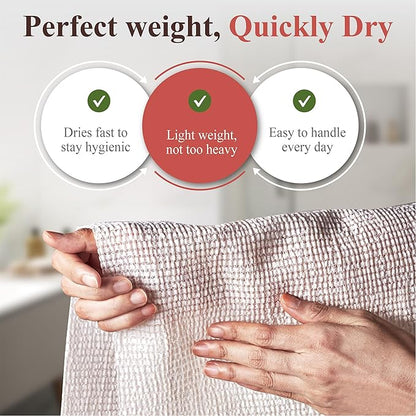 Korean Exfoliating Washcloth 2-Pack – Non-Irritating Cotton-Blend Exfoliating Shower Towel for Sensitive Skin (Soft Orange – Value Set)