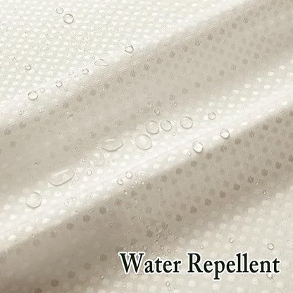 Gibelle Extra Long Shower Curtain 72x86, Waffle Weave Bathroom Shower Curtain with Snap-in Fabric Liner Set, No Hooks Needed, Hotel Style with Mesh Top Window, Ivory