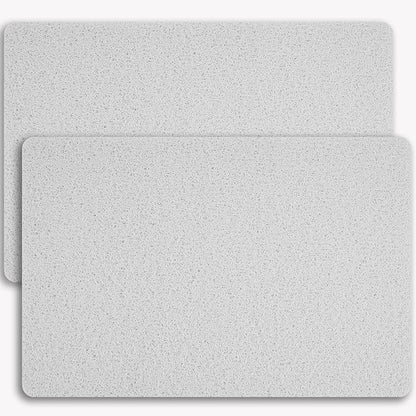 Non-Slip Bathtub Mat, 2 Pack Anti Slip Shower Mat, Fast Drying Bathtub Mats, Foot Scrubber Mat, Anti Slip Mat for Tub, Floor, Bathroom, Kitchen, Home, Hotel (White 24"×16"+24"×16")