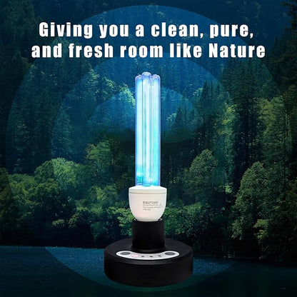 BAIMNOCM UV Light Sanitizer, UVC Disinfection Lamp with E26 Base and Remote Control, UV-C Light Bulb 25 Watts Indoor Use, 1 Count