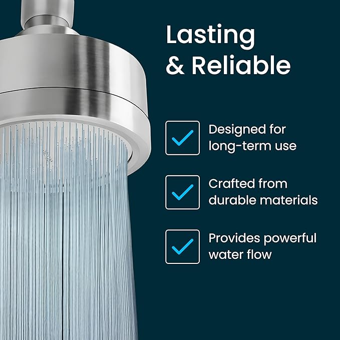 LAIFsolutions Premium Stainless Steel Shower Head – Smooth High-Pressure Spray, Durable & Rust-Resistant (Shower Head)