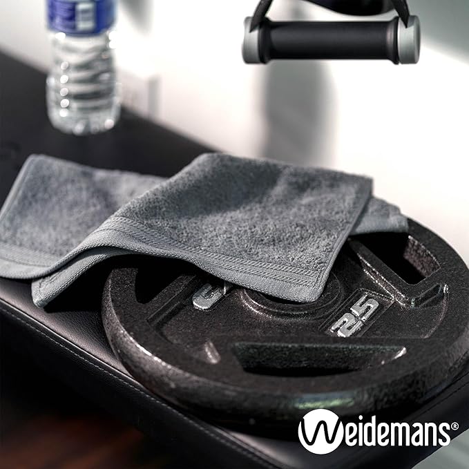 100% Cotton Washcloths Set 13” x 13” | Dark Grey Towels | Set of 12 Ultra Soft and Highly Absorbent Washcloths Sets for Bathroom, Gym, Hotel, Spa | Machine Washable Face Towel