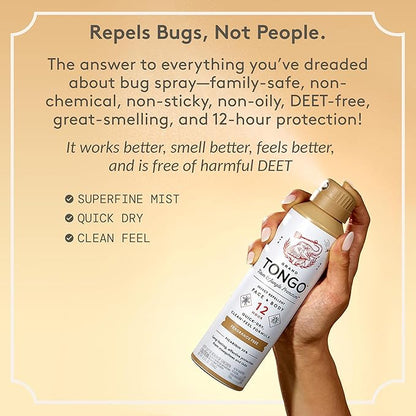 Fragrance Free Insect Repellent, 12-Hour Mosquito & Tick Protection, Picaridin-Based, Water-Based, Lightweight, Quick-Drying, DEET Alternative, Face & Body Use, 3 Pack