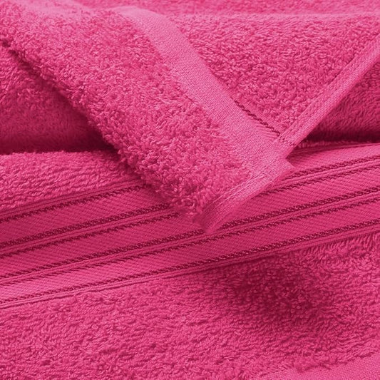 BOUTIQUO Ultra Soft Cotton 6 -Piece Hand Towel Set 16x24 Inch, Ideal for use in Bathroom, Kitchen, Gym, Spa & General Cleaning, Compact & Lightweight Multi Purpose Hand Towels - Hot Pink