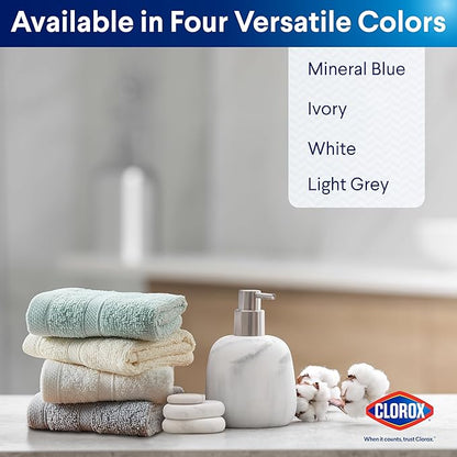 Clorox Bleach Friendly, Quick Dry, 100% Cotton Washcloths (12" x 12"), Highly Absorbent Soft Lightweight, Ideal for Everyday Use, Easy to Wash (12 Pack, White)