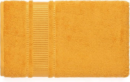 Melissa Linen 8 Piece Towel Set - 2 Bath, 2 Hand, 4 Fingertip Towels - 100% Turkish Cotton, Absorbent, Quick Dry, Durable and Soft - Yellow