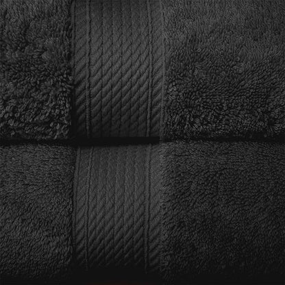 Superior Egyptian Cotton Pile 10 Piece Towel Set, Includes 2 Bath, 4 Hand, 4 Face Towels/Washcloths, Ultra Soft Luxury Towels, Thick Plush Essentials, Guest Bath, Spa, Hotel Bathroom, Black