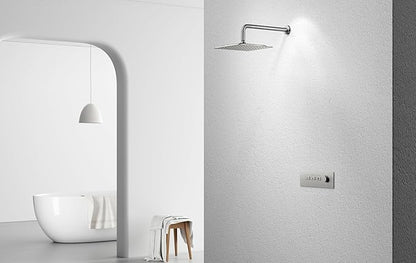 VBFF-Shower Head,rain shower head, 10 inch- Square Shower Head, 1.8 GPM Flow Rate, rainfall showerhead,VBFF08 (Brushed Nickel)