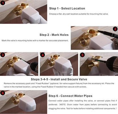 SKOWLL Shower Valve Kit Wall Mount Shower Mixing Valve Kit Brass Body Rough-In Valve Trim Kit, Polished Chrome Single Handle Control Valves Kit