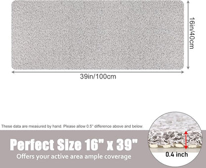 Bathtub Mat Shower Mat Non-Slip - 16x39 Inch Soft Comfort Bath Mat with Drainage Holes, PVC Loofah Massage Bathmat for Shower, Tub, Bathroom, Wet Areas, Quick Drying