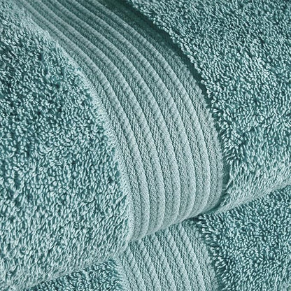 Christy Supreme Hygro 4 Piece Towel Set | Mineral Blue | 100% Luxury Supima Cotton | Ultra Soft | Super Absorbent | 650GSM | 2 Bath Sheets 2 Hand Towels