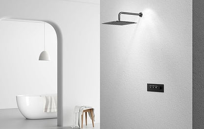 VBFF-Shower Head,rain shower head, 8 inch- Square Shower Head, 1.8 GPM Flow Rate, rainfall showerhead,VBFF07 (Matte Black)