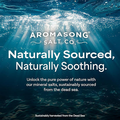 Aromasong Raw Magnesium Flakes for Bath + Dead Sea Salt for Soaking - 5 Lb Resealable Pack Magnesium Chloride Flakes - Organic Bath Salt Relaxing Mineral Soak (Packaging May Vary)