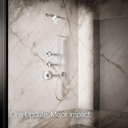 Kohler 37722-Y-CP Cinq™ Square single-function filtered showerhead, 2.5 gpm, Polished Chrome