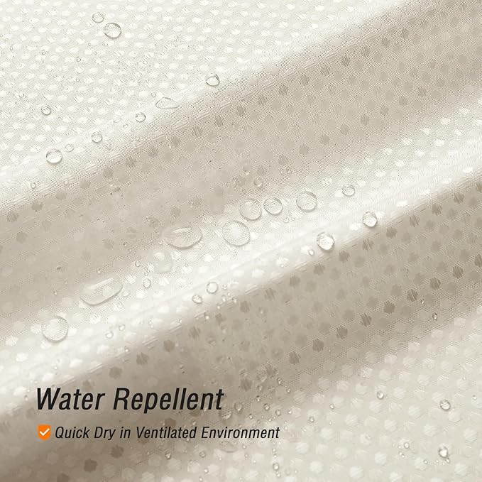 Gibelle Extra Long Shower Curtain 72 x 84, Tall Waffle Weave Textured Fabric Shower Curtain for Bathroom, Water Repellent, Machine Washable, Ivory