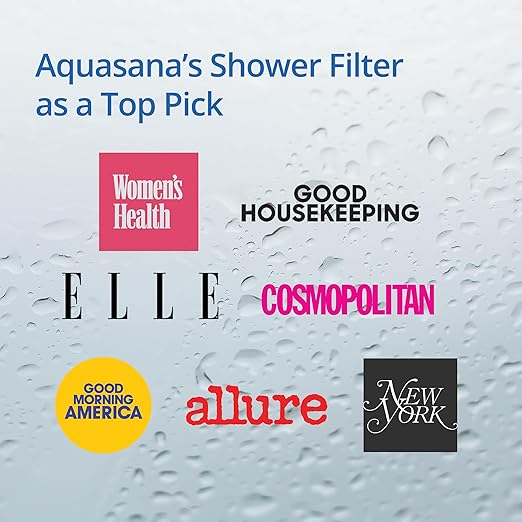 Aquasana Shower Filter | Dermatologist-recommended for softer, healthier skin & hair | Proven to reduce 90% of chlorine for 6 months | WaterSense Certified | Handheld wand shower head | AQ-4105-E