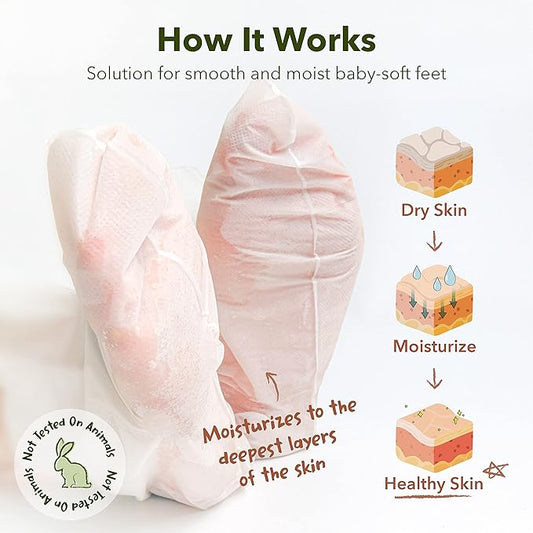 Purederm Shiny & Soft Foot Peeling Mask (3 pack) - For smooth and moist baby skin with Exfoliating peel off Calluses, Dry Skin, Cracked Heels - Men and Women