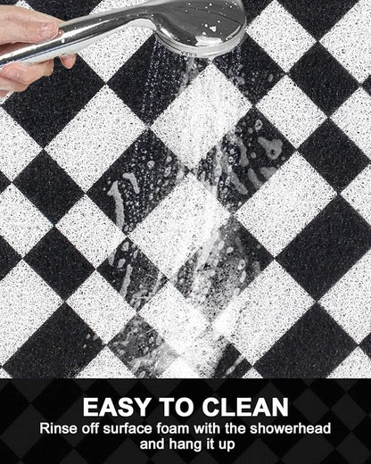 Shower Mat Non Slip - Quick Drying Anti Slip Shower Mats for Inside Shower, Soft PVC Loofah Foot Scrubber Mat, Extra Large Bath Mat for Shower, Tub, Bathroom, Floor, Kitchen, Home, Pool, Hotel