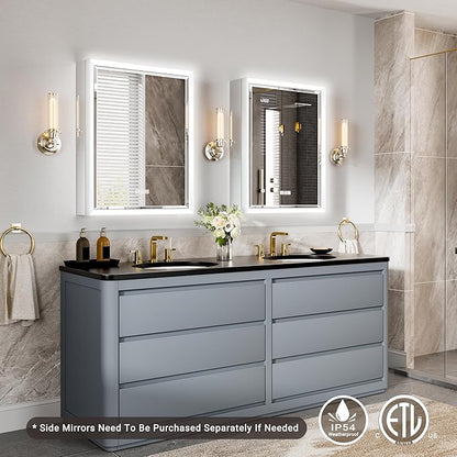 Side Mirrored Kits, 4'' W x 26'' H Decorative Side Mirrors Set of 2 for 26-Inch-Height Beveled Lighted Mirror Cabinet Surface-Mounting-Use Only (for Model-Anglora)