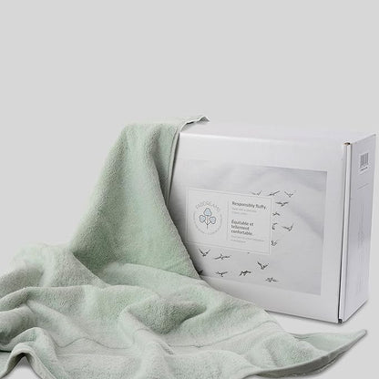 Fabdreams 100% Organic Cotton Bath Sheet Set of 2 700 GSM Oversized Towels Ultra Soft Plush Absorbent Durable Skin-Friendly Spa Hotel Premium Comfort Large 36 x 70 in Green