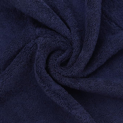Luxury Hotel & Spa Quality, Quick Dry 100% Turkish Cotton 700 GSM, Eco Friendly Towel, for Bathroom Dobby Border Soft Bath Towel Set 27 X 54 (Navy Blue, Bath Towels - Set of 2)