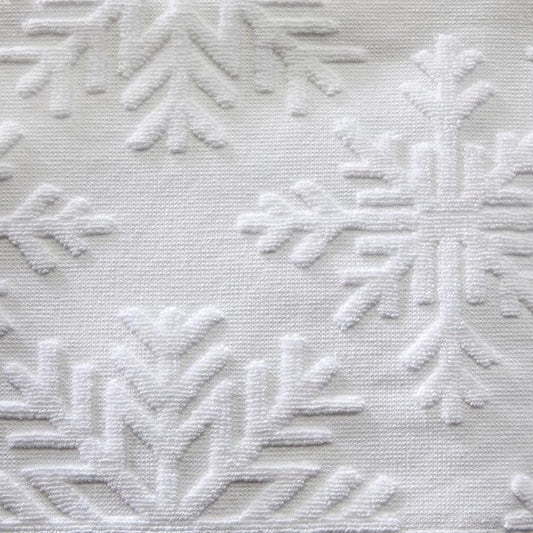 SKL Home Christmas/Winter Subtle Snowflakes Hand Towel 2pc Set for Bath/Kitchen/Bar & Gift, White