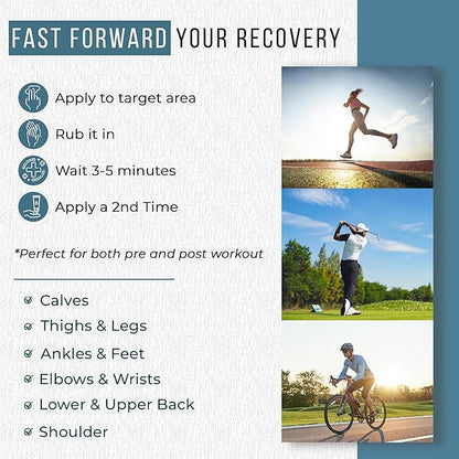 PR-26 by Real Time 12 fl oz Recovery Topical Lotion for Athletes - 26 Natural Ingredients Including Arnica, Magnesium Oil, Turmeric - Pre & Post Workout Muscle + Joint Rub for Your Athletic Lifestyle