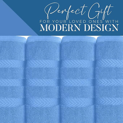 DAN RIVER 2 Pack Luxury Bath Sheets 35x70, 600 GSM, Soft & Quick Dry 100% Ring Spun Cotton Towels Ideal for Hotels, Spas, Gyms & Salons Extra Large, Medium Blue