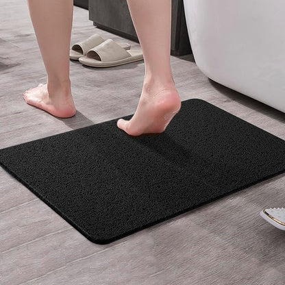 Asvin Soft Textured Bath, Shower, Tub Mat, 24x16 Inch, Phthalate Free, Non Slip Comfort Bathtub Mats with Drain, PVC Loofah Bathroom Mats for Wet Areas, Quick Drying